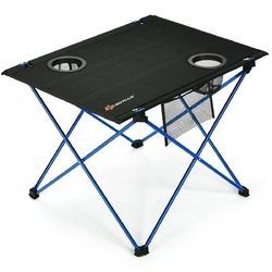 Foldable Camping Picnic Table with Cup Holders