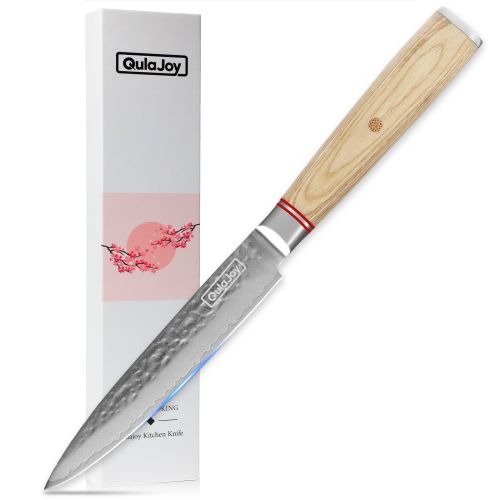 Qulajoy Nakiri Knife 6.9 Inch, Professional Vegetable Knife Japanese Kitchen Knives 67-Layers Damascus Chef Knife, Cooking Knife For Home Outdoor