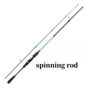 Lure Fishing Rod 180 Cm Carbon Fiber Casting Spinning Rod 2 Section Pole Bass (Option: 180)